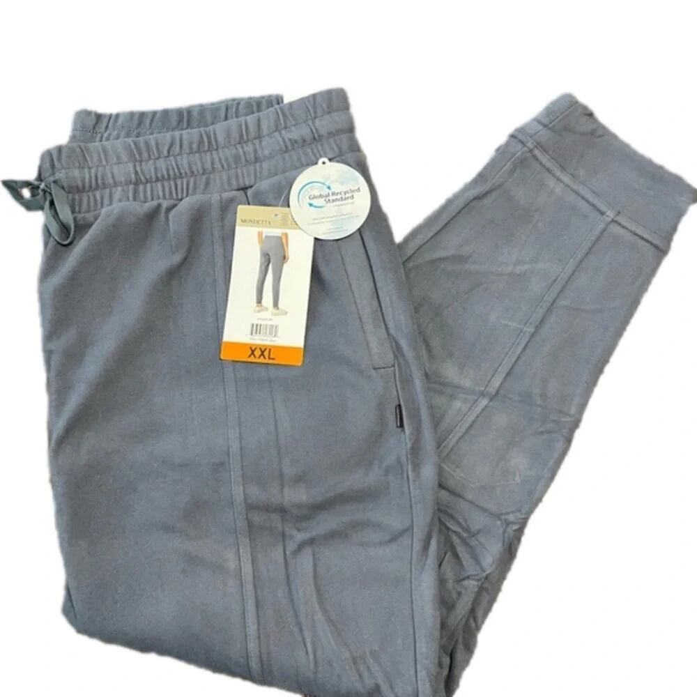 Mondetta Women's Jogger Fleece Pants Blue Grisaille Size XXL NWT